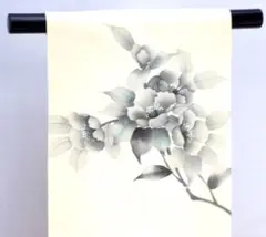 【名古屋帯】作家物 薄緑の花