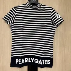 PEARLY GATES ストライプ ハイネックシャツ