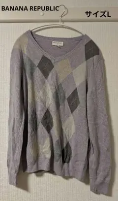 BANANA REPUBLIC アーガイルセーター サイズL メンズ
