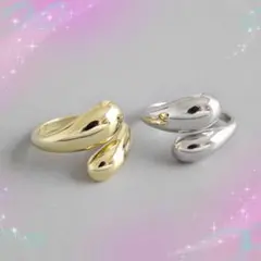 a69 新品☆即日発送☆2個セット 指輪☆韓国デザイン◆ペアリング D39