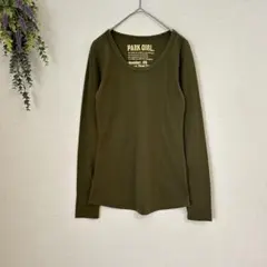 ✨良品✨PARK GIRL 【Ｓ相当】オリーブ 長袖 Tシャツ