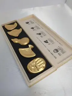 ☆b566、金箔 はしおき 箸置 縁起もの 箸置き 5個セット 箔一
