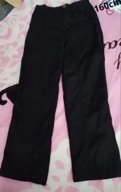 160cm 　パンツ　ズボン　子供服　黒色　長ズボン　ロングパンツ