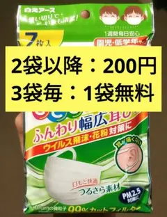 快適ガード 白元アース 使い捨て プリーツマスク キッズ 幼児 低学年 園児