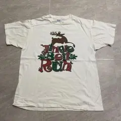 90s シングルステッチ USA製 クリスマス マラソン大会 アート Tシャツ