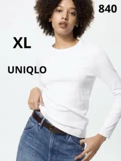 840 UNIQLO ユニクロ ソフトリブクルーネックT