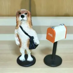朝隈俊男　犬のくらし　キャバリア　郵便で〜す。　フィギュア