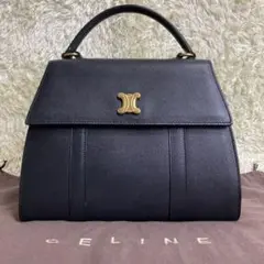 【極美品】 CELINE セリーヌ ハンドバッグ 黒 トリオンフ金具