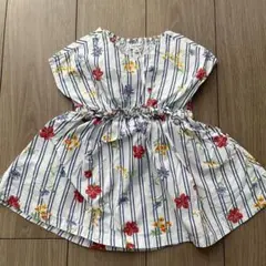 Seraph 花柄ストライプ ワンピース 80cm