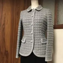 モスキーノ✳︎MOSCHINO✳︎襟付きモヘア刺繍ジャケット✳︎美品