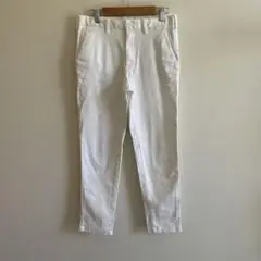 GU ホワイト スリムフィットパンツ