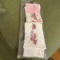 花柄刺繍 ホワイトソックス 未開封