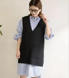SALE★美品【JOURNAL STANDARD】ツイードベスト ブラック