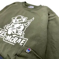 Champion アニマル ネコ スウェット カーキ レディースL