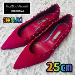 新品未使用⭐︎バンタンパリッシュ 花柄刺繍リボン付きパンプス レッド 23.5 花柄刺繍靴1足】2カラーからお選べます！ホワイト レッド 疏影_
