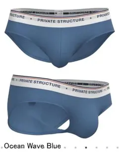 PRIVATE STRUCTUREブリーフ　 オーシャンウェーブブルー　サイズM