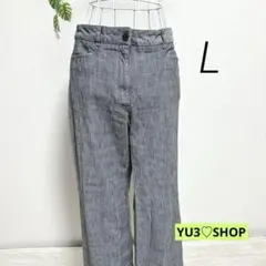 マクレガー・カジュアルロングパンツ オフィス レイヤード きれいめ グレー