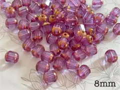 チェコビーズ　ダブルフェイス　特殊　アレキサンドライトブロンズ　8mm 30個