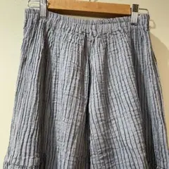 ダブルガーゼコットン　ワイドパンツ　綿100%