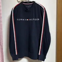 TOMMY HILFIGER ネイビー トレーナー　トリコロールライン　メンズ