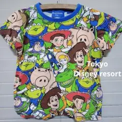 ディズニー リゾート 限定 トイストーリー 総柄 Tシャツ 100