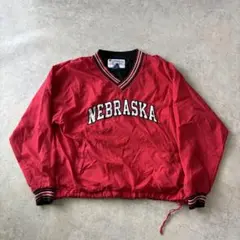 希少90s Champion ナイロンプルオーバージャケット ネブラスカ大　XL