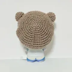 【現品】ぬいぐるみ　ちびぐるみ　ベレー帽　くま耳　ブラウン