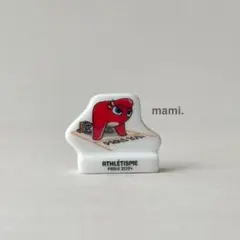 フェーヴ　パリオリンピック　マスコット　フランス　ミニチュア陶器　f-3499