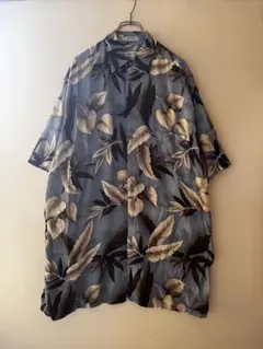 No.4326 US古着Pierre Cardin アロハシャツ LT 韓国製