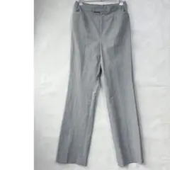 新品未使用☆グレー レディーススラックス ストレートパンツ 後ろゴム
