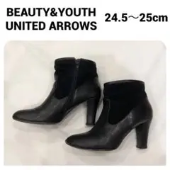 BEAUTYu0026YOUTH ビューティーアンドユース ショートブーツ ブーティ 黒