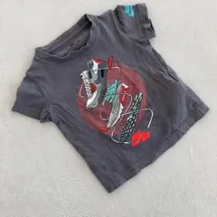 NIKE キッズTシャツ グレー 半袖 プリント クルーネック コットン