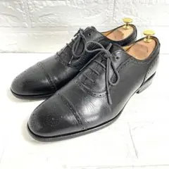 【美品】ユニオンインペリアル ストレートチップ メダリオン ブラック 26cm