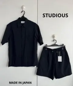 【新品】STUDIOUS ステュディオス　ナイロン　セットアップ　ネイビー　1