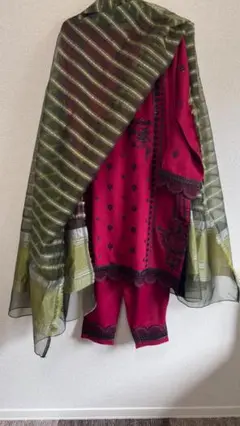 Pakistani ethnic silk embroidered kurta