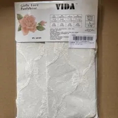 ［新品］VIDA & Angelina レースタイツ ホワイトLサイズ