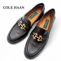 【美品】COLEHAAN レザーローファー ホースビット ブラウン 23.5cm