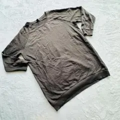 H&M BASIC 【L】メンズ スウェット ダークカーキ コットン80%