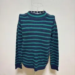 ●美品【ジーユー】ボーダーニットセーター（X L）アクリル