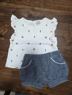 プティマイン　トップス　さくらんぼ　デニム　ショートパンツ　まとめ売り