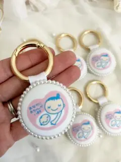 マタニティキーホルダー　マタニティマーク　おなかに赤ちゃんがいます　安産祈願