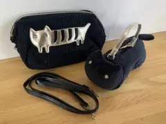 ツモリチサト ショルダーバッグ ネコのぬいぐるみポーチ セット