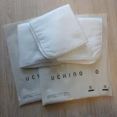 UCHINO マシュG&Pハンカチ ホワイト　3枚