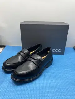 C0103)④ ecco KIDSエコーシューズ33ローファー 黒 通学靴ハルタ
