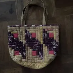 花柄キルティングトートバッグ