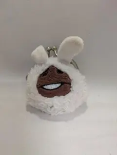 最終値下げ【レトロ】『白うさぎなめこ ミニがまぐち』ミニミニがまぐちポーチ