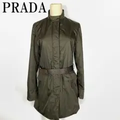 LA3448 PRADA プラダ ナイロンjコート カーキ グリーン 40
