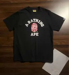 【美品】BAPE ボックスロゴ 猿ロゴTシャツ 黒 定番お洒落 即日発送匿名配送