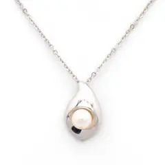 《一点物》TASAKI ネックレス パール シルバー アコヤ真珠 シンプル