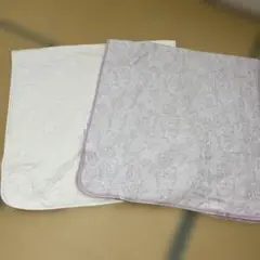 敷きパッド花柄ピンクオフホワイト　シングル　２枚セットガーゼ　西川　ロマンス小杉